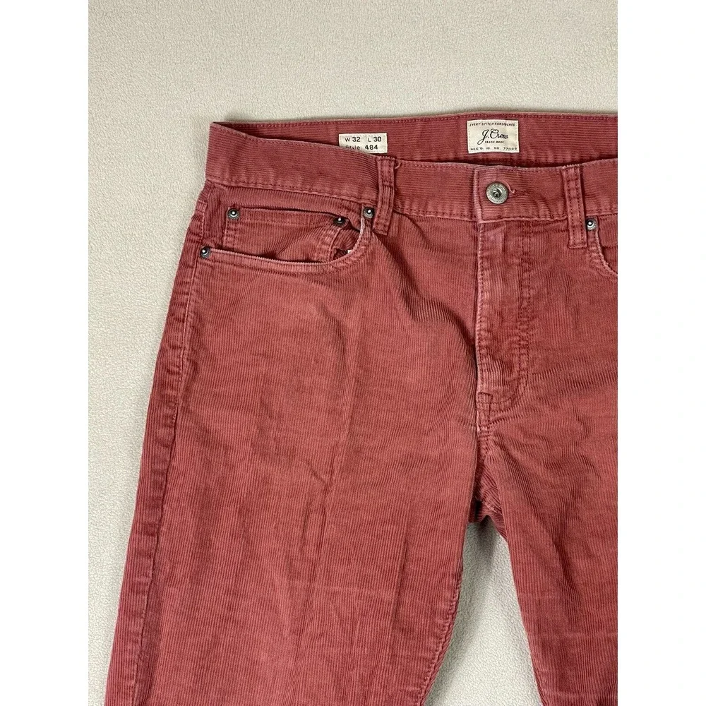 J Crew Pants Adult‎ 32x30 Brown Corduroy Straight Leg Western Mid Rise Mens